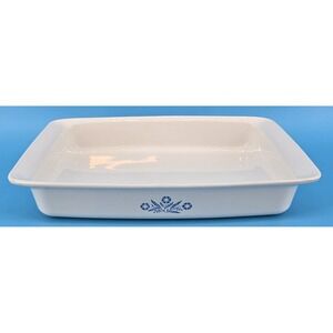 Vintage Corning Ware 2.75 Quart Casserole Baking Dish Blue Cornflower P-332 MCM